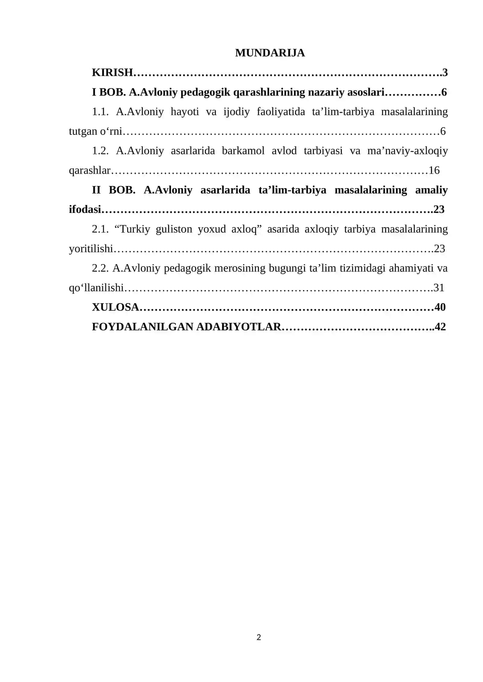 A.Avloniy asarlarida ta’lim-tarbiya masalalarining yoritilishi 2
