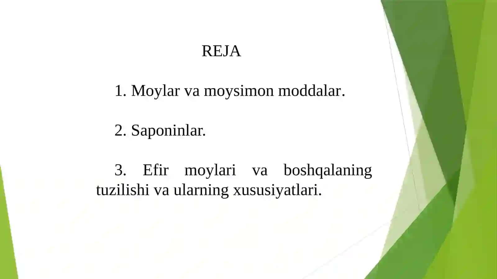 Moylar va moysimon moddalar, Saponinlar, Efir moylari 2