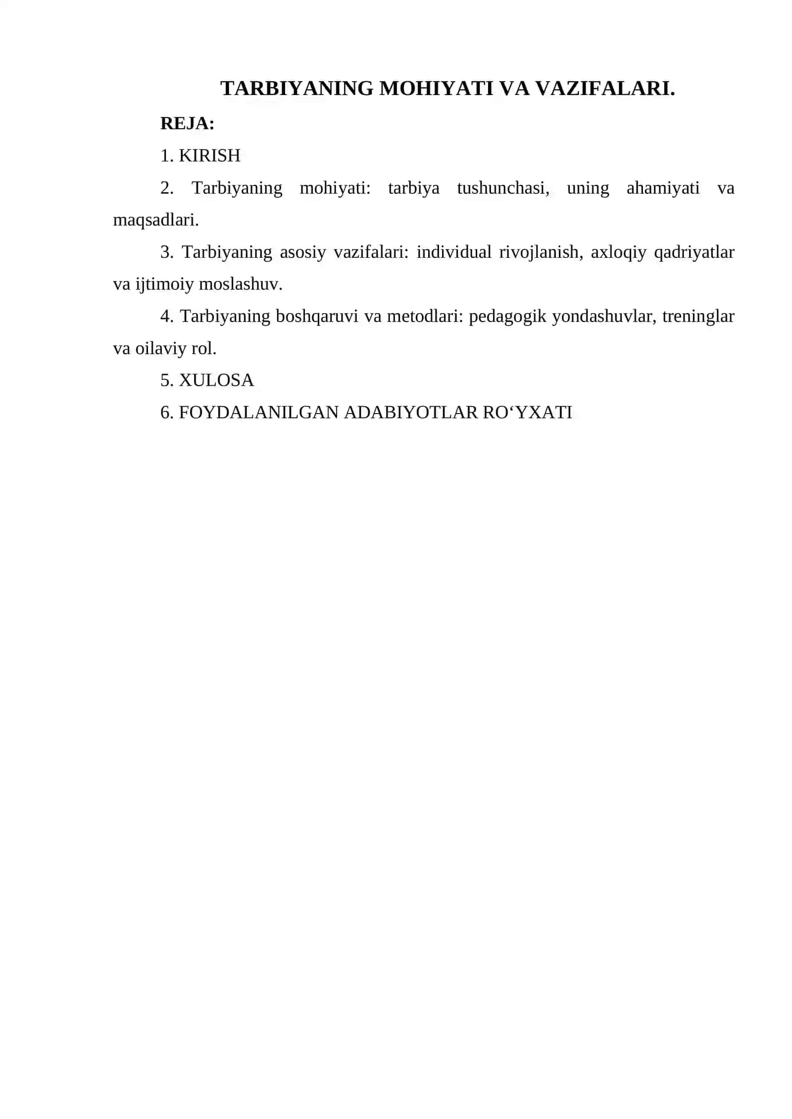TARBIYANING MOHIYATI VA VAZIFALARI 2