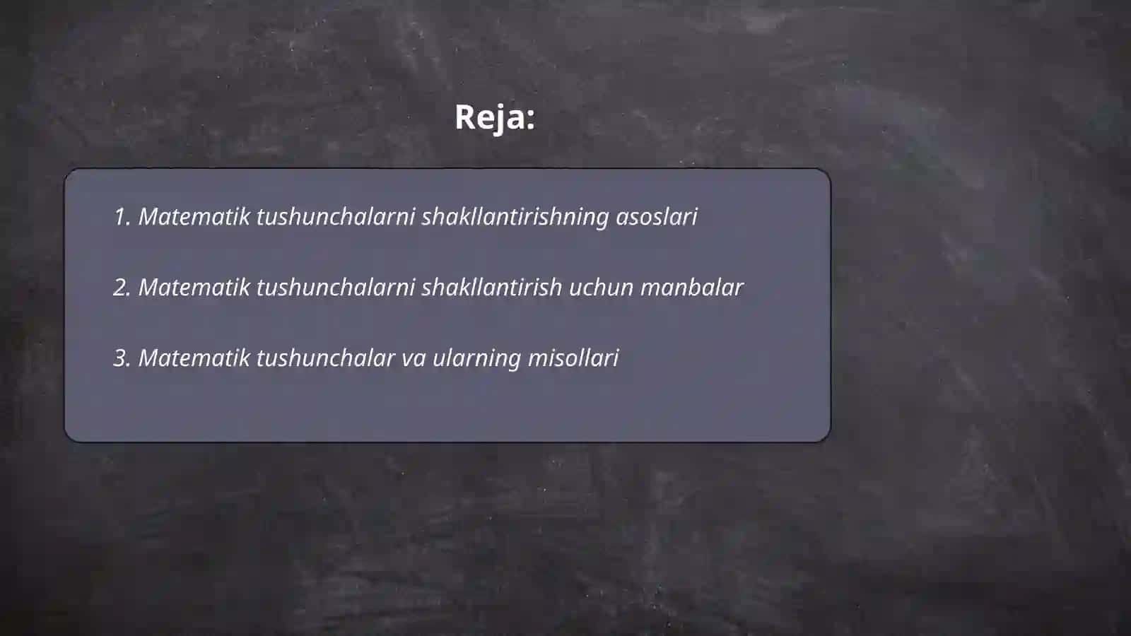 Matematik tushunchalarni shakllantirish manbalari 2