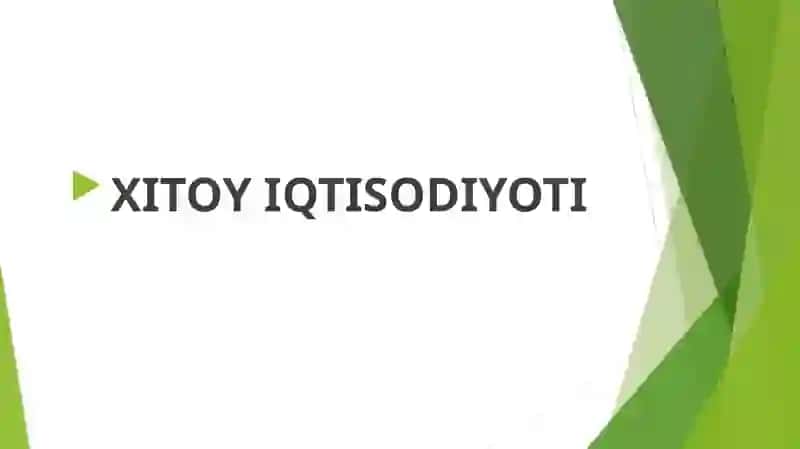 XITOY IQTISODIYOTI 2