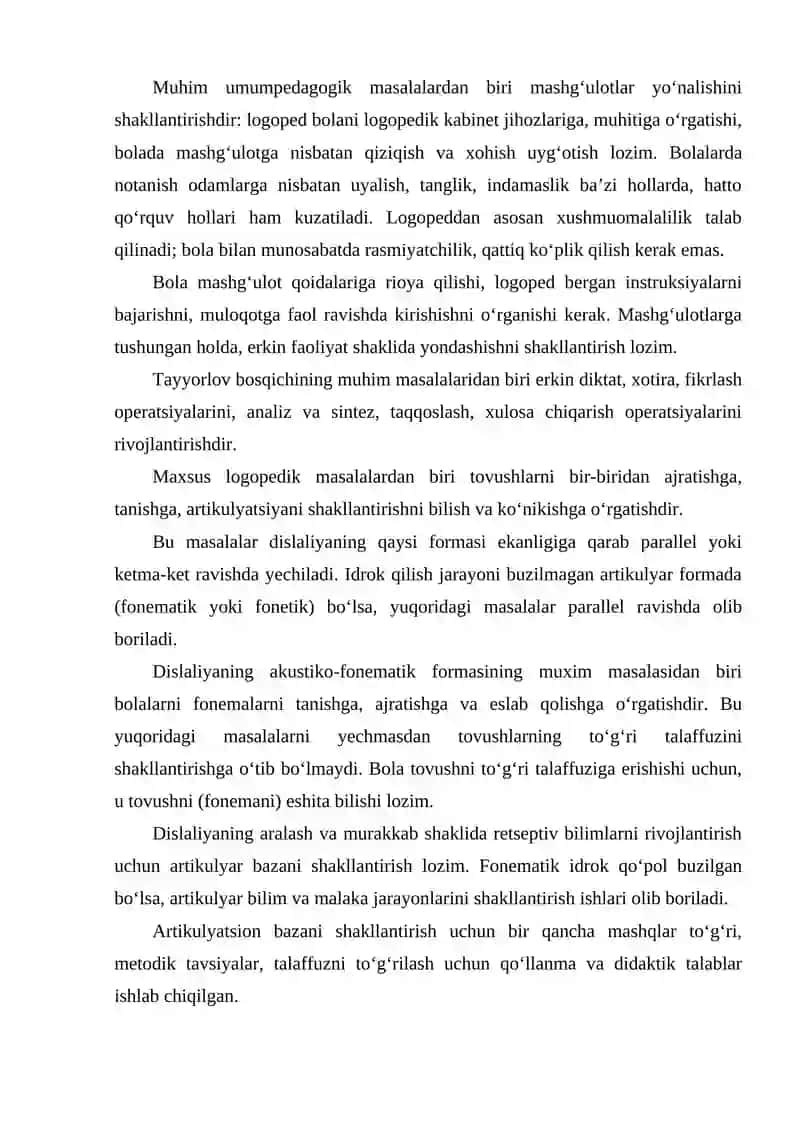 Logopedik kabinetni jihozlash 2