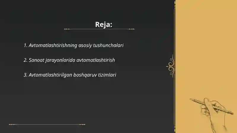 Texnologik jarayonlarni avtomatlashtirish 2