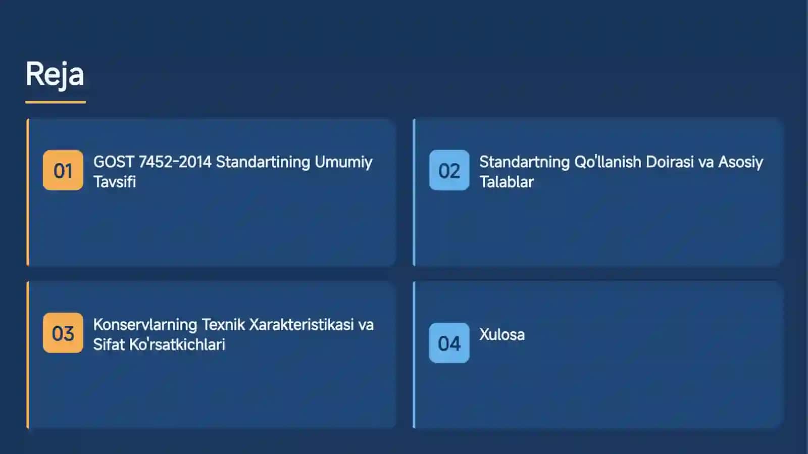 Baliq konservasi GOST standart boyicha oʻrganish 2