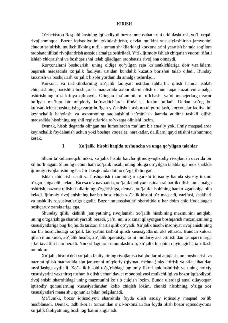 Buxgalteriya hisobining usullari va ularning tavsiflari 2