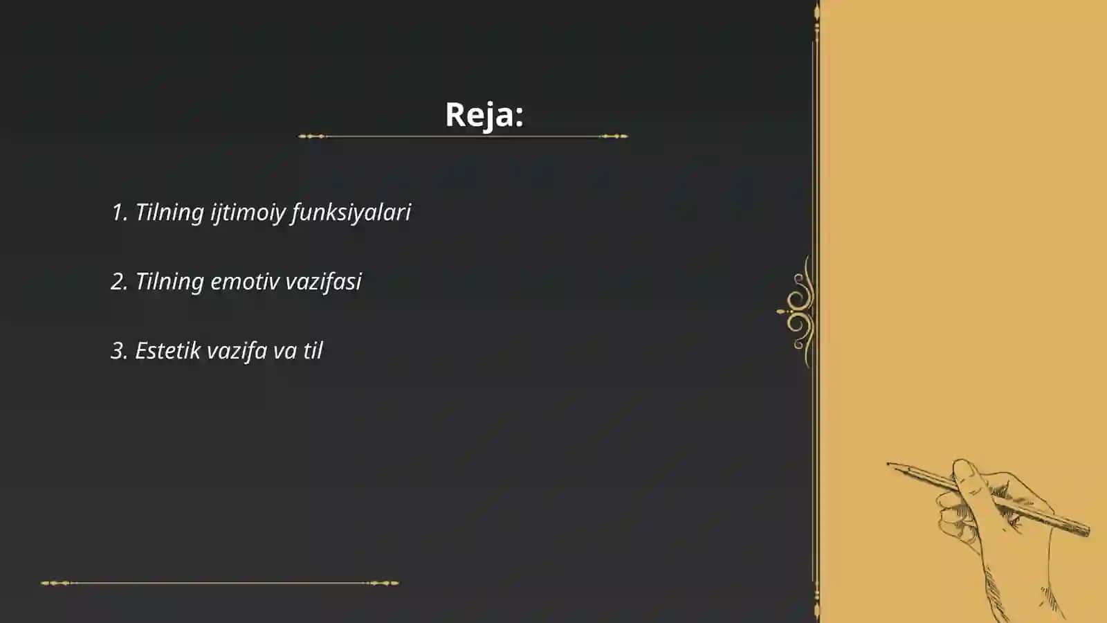 Tilning ijtimoiy vazifalari: emotiv, estetik, metalisoniy va boshqa vazifalari 2