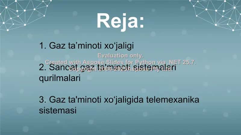Gaz ta'minoti xo‘jaligida telemexanika sistemasi 2