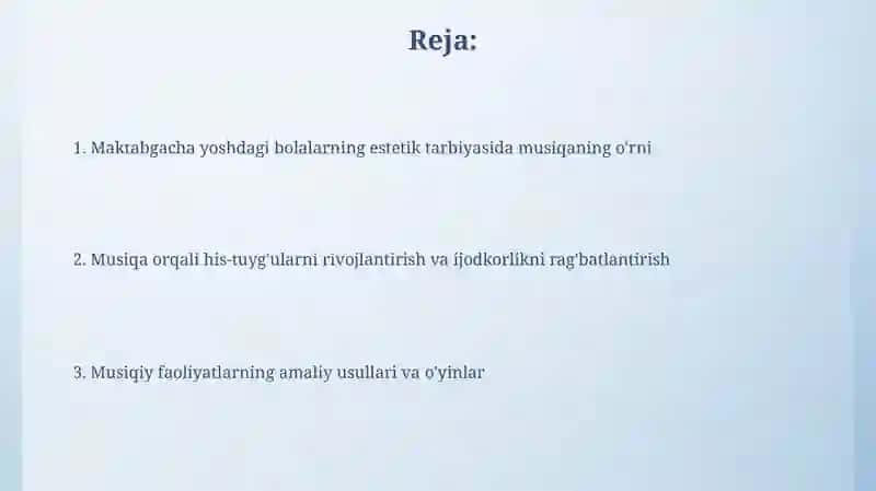 Musiqa tarbiyasi 2