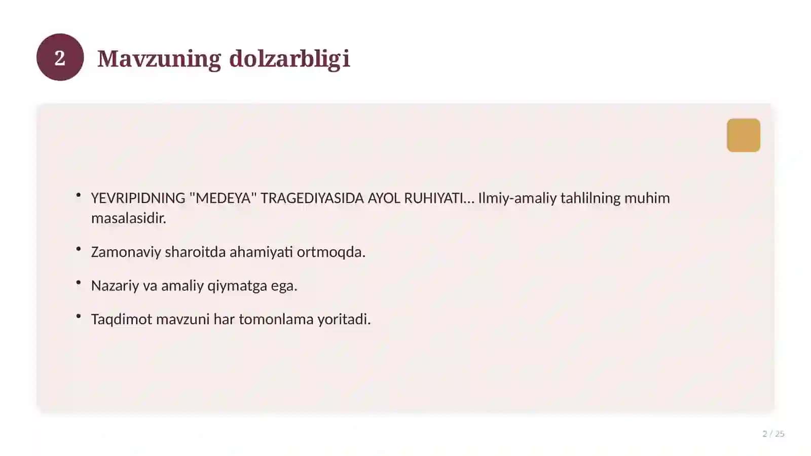 YEVRIPIDNING "MEDEYA" TRAGEDIYASIDA AYOL RUHIYATI VA ADOLAT IZLANISHI 2