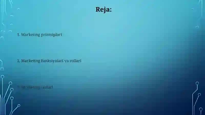 Marketing tamoyillari, vazifalari, funksiyalari va turlari 2
