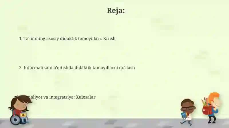 Informatika oʻqitishning asosiy didaktik tamoyillari 2
