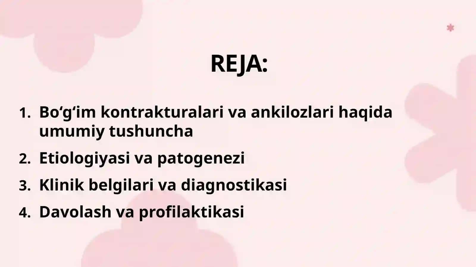 Bo‘g‘imlar kontrakturalari va ankilozlari 2