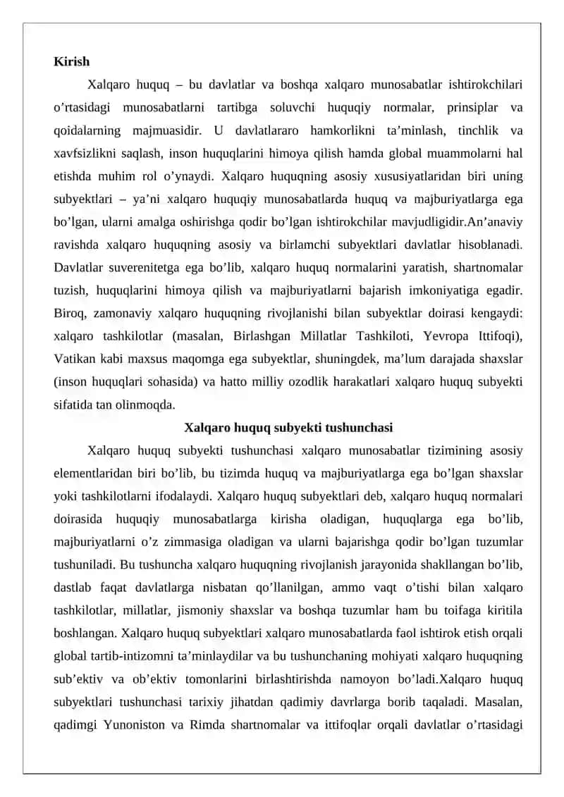 Xalqaro huquq subyektlari 2