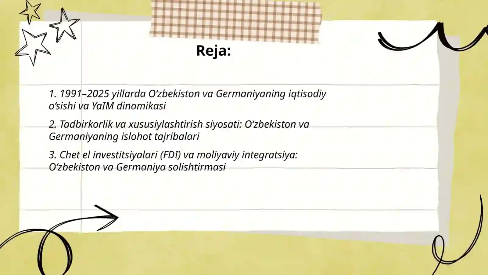1991–2025 yillarda Oʻzbekiston va Germaniyaning iqtisodiy o‘sishi va YaIM dinamikasi 2