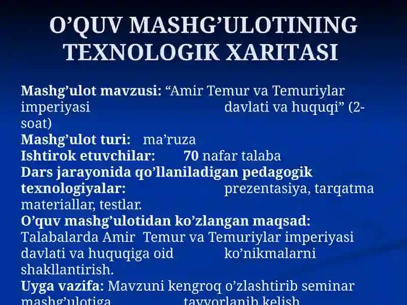 Amir Temur Va Temuriylar Imperiyasi Davlati Va Huquqi 2