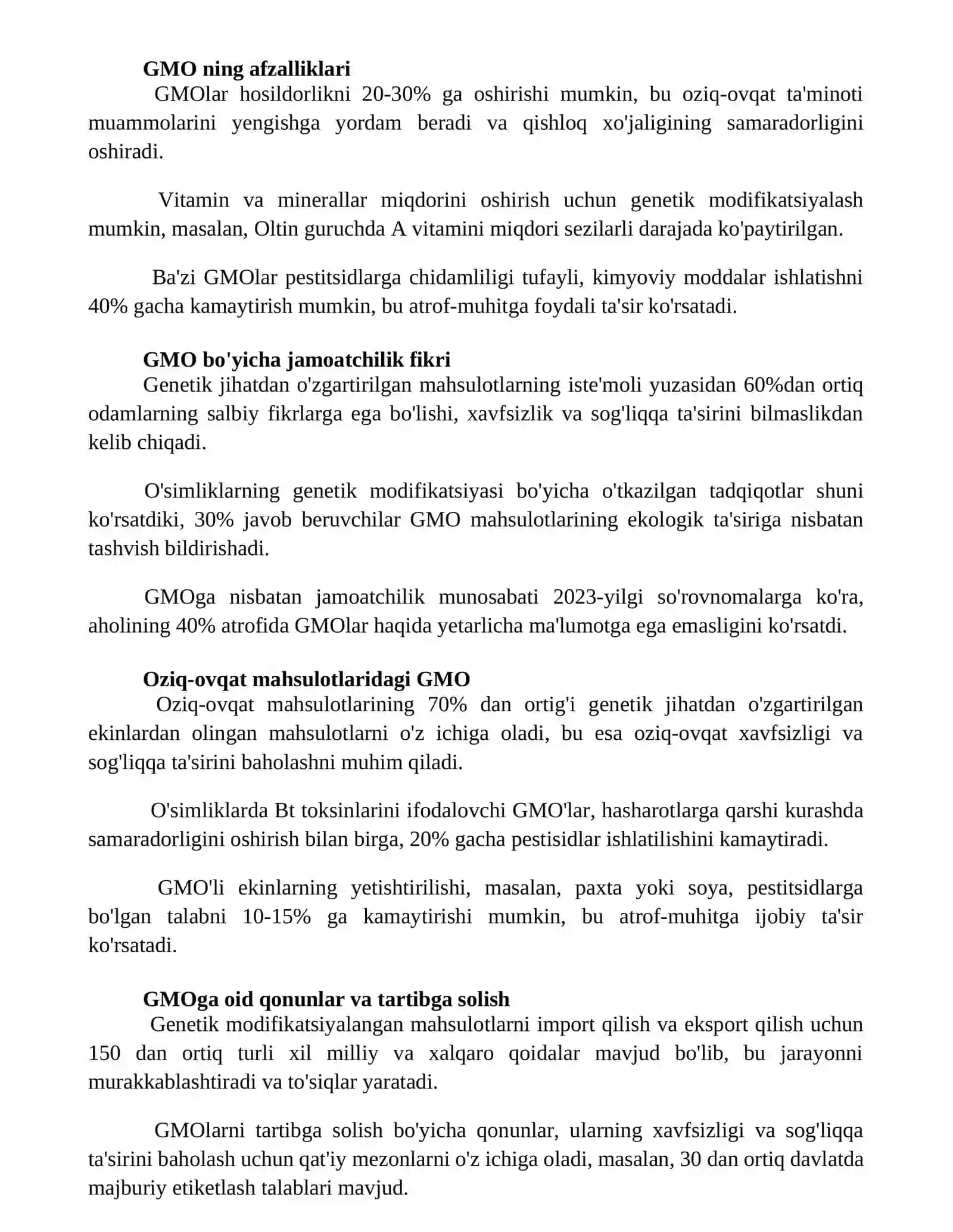 Genatik modifikatsiyalangan organizmlar 2