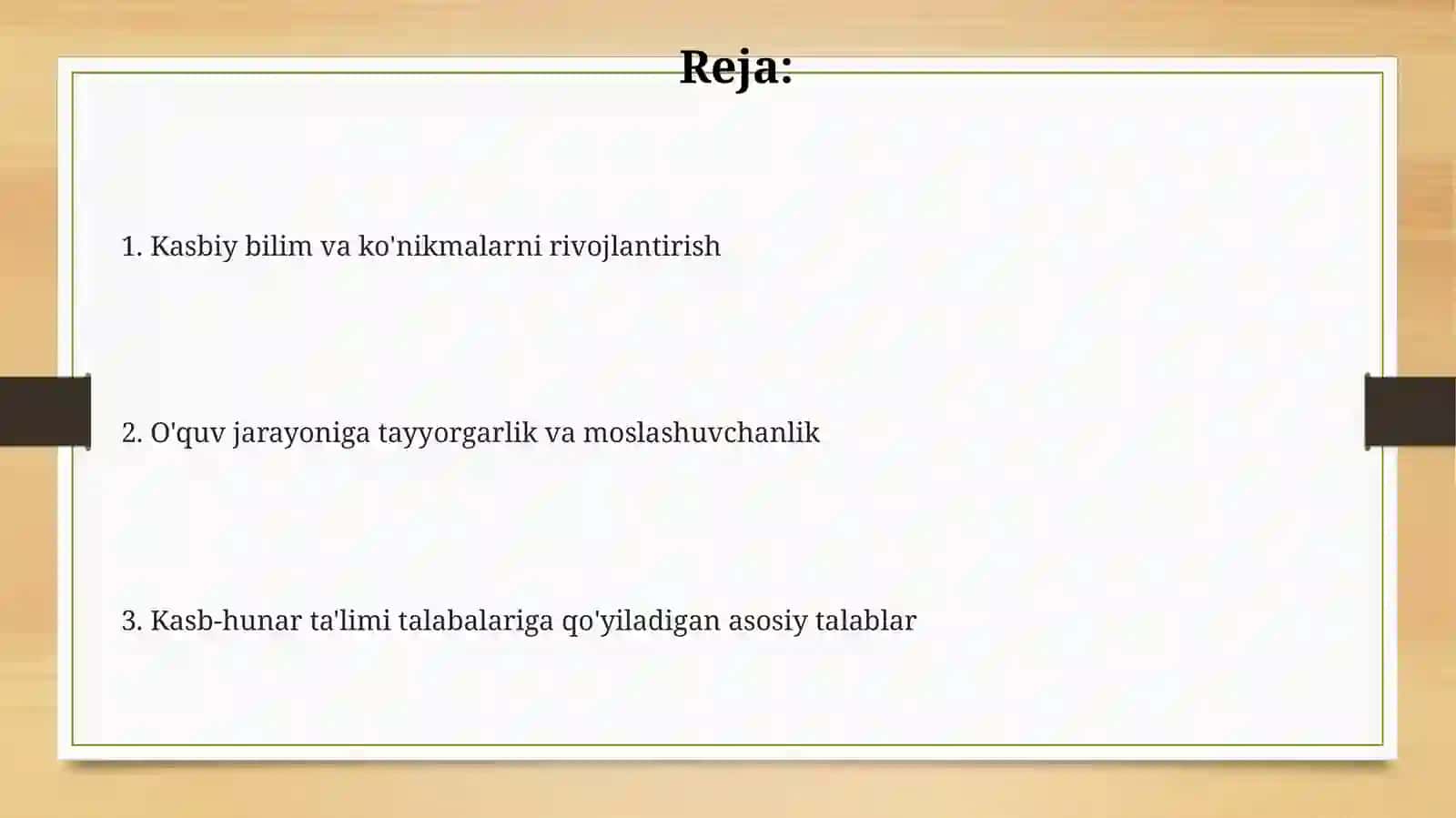 Kasb-hunargayoʻnaltirishdaoʻquvchilargaqoʻyiladigantalablar 2