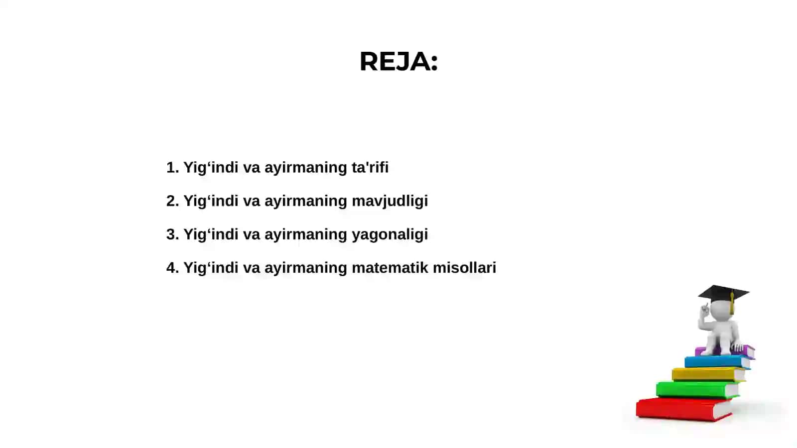 Yigʻindi va ayirmaning ta'rifi 2