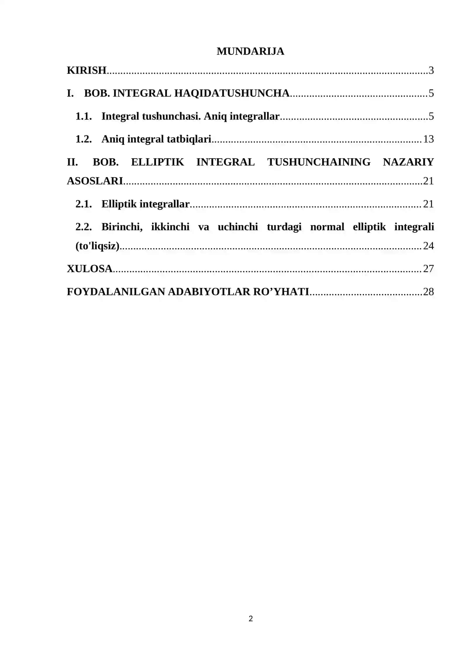 Mavzu: Integral haqidat ushuncha 2