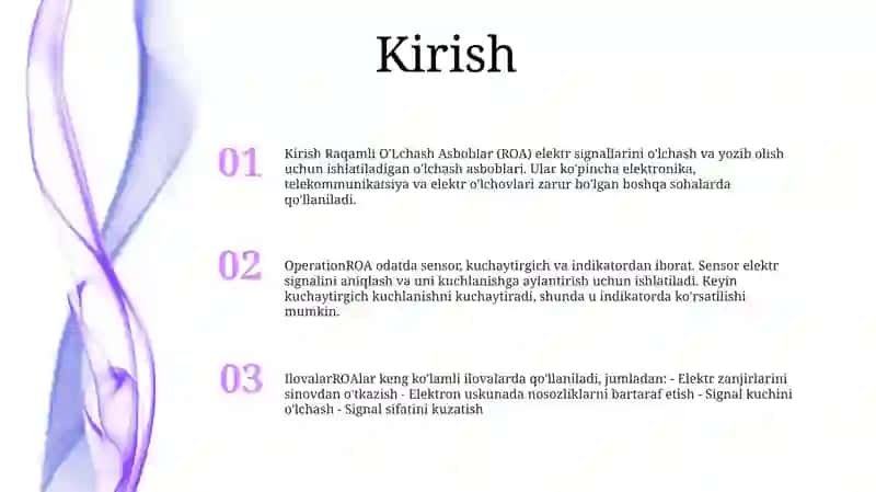 Raqamli O'Lchash Asboblar 2