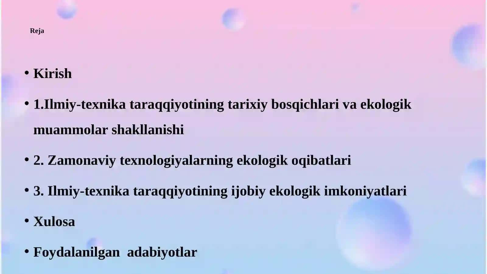 Ilmiy-texnika taraqqiyotining ekologik oqibatlari 2