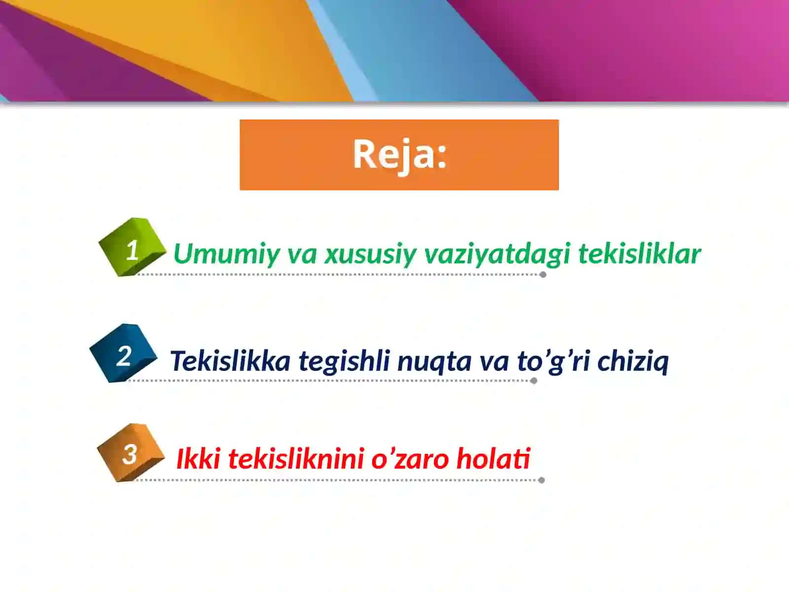 Tekislikningberilishi 2