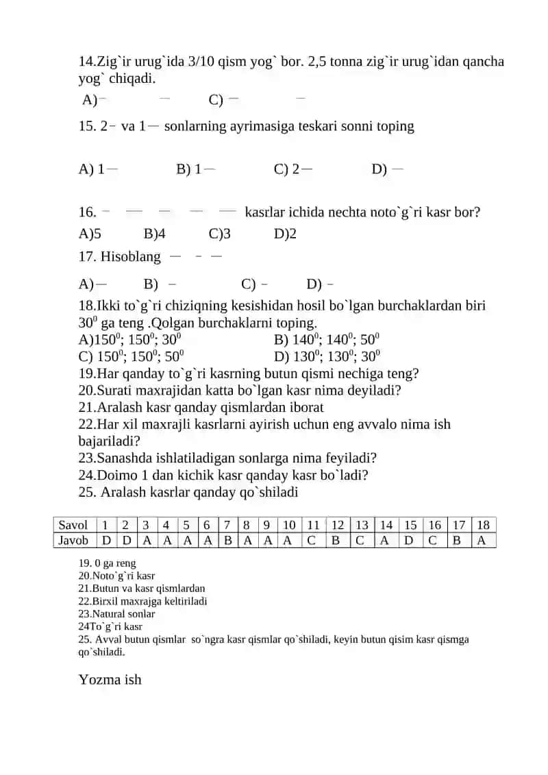 6-sinf Matematika 2