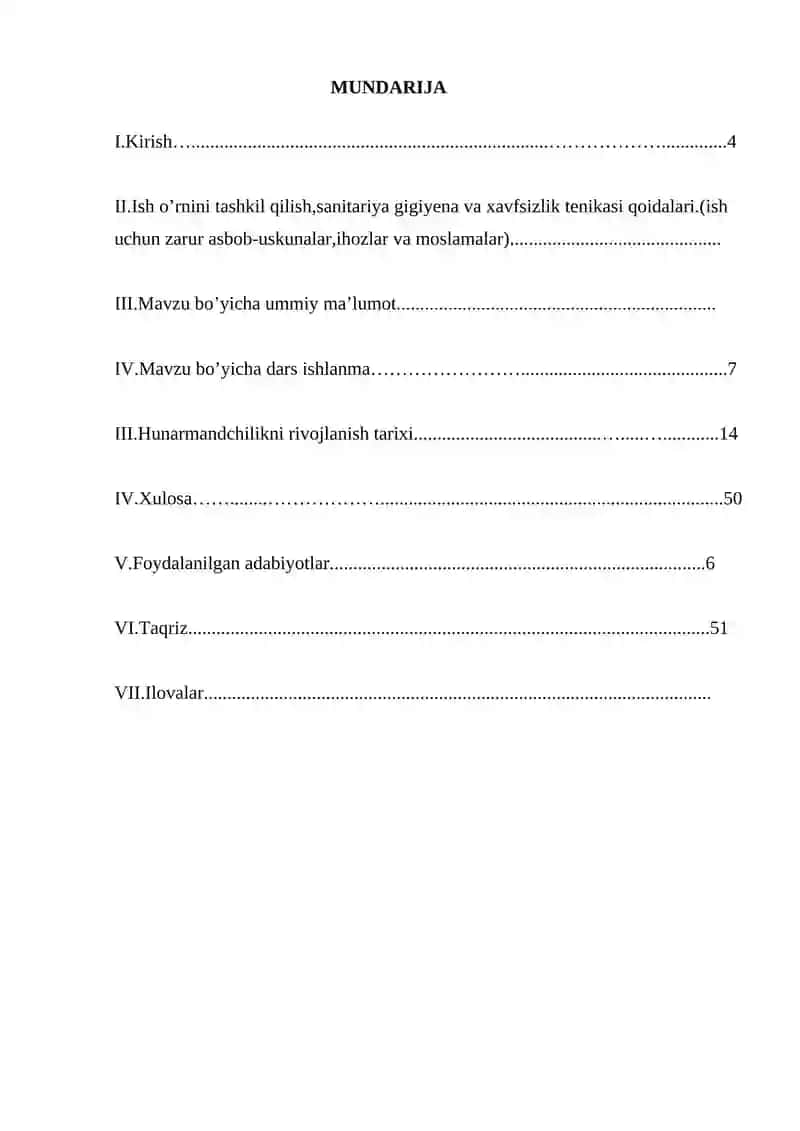 O’quvchilarga Milliy xalq hunarmandchiligi texnologiyasi 2