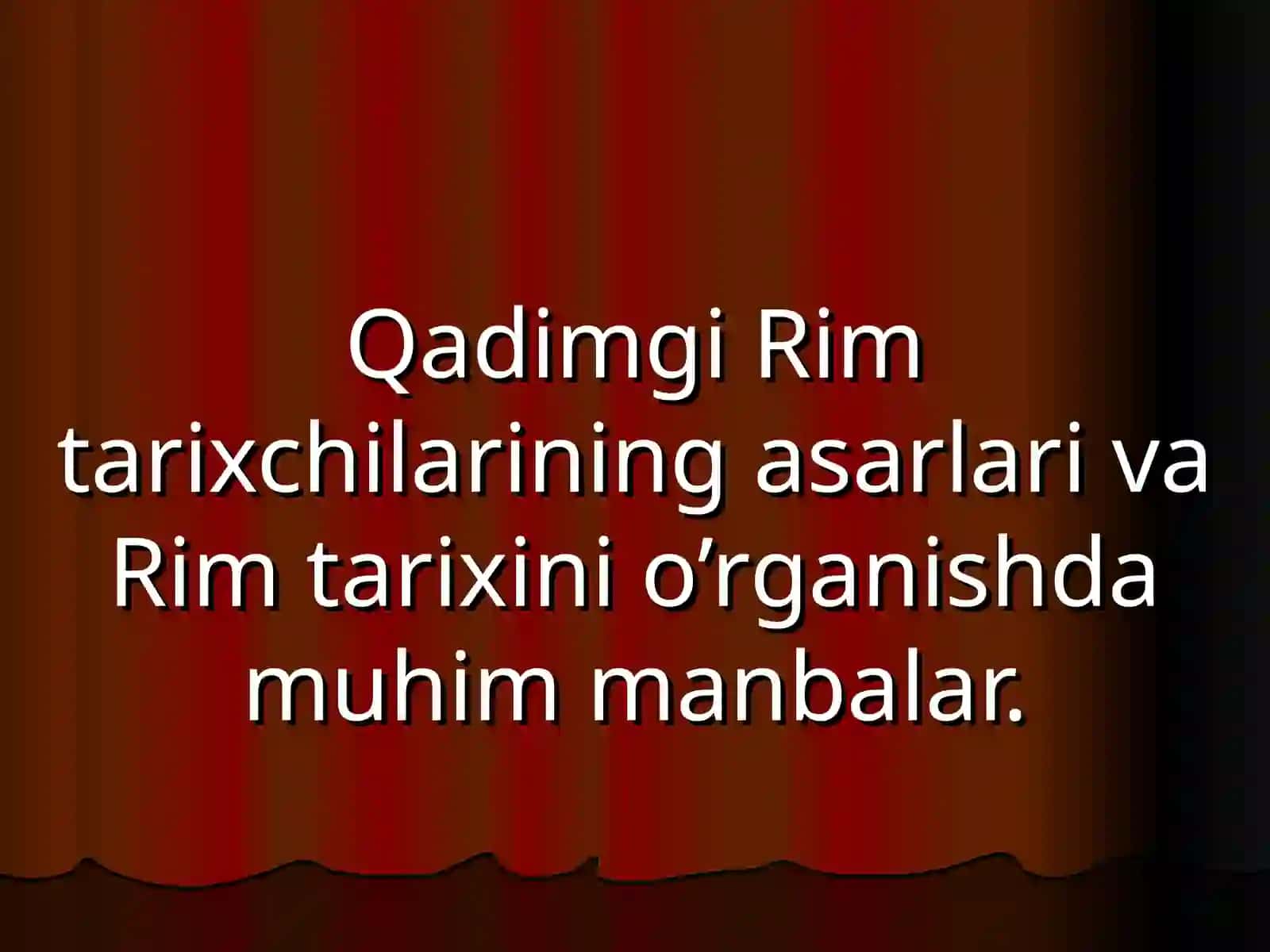 Qadimgi Rim Tarixidagi manbalar 2