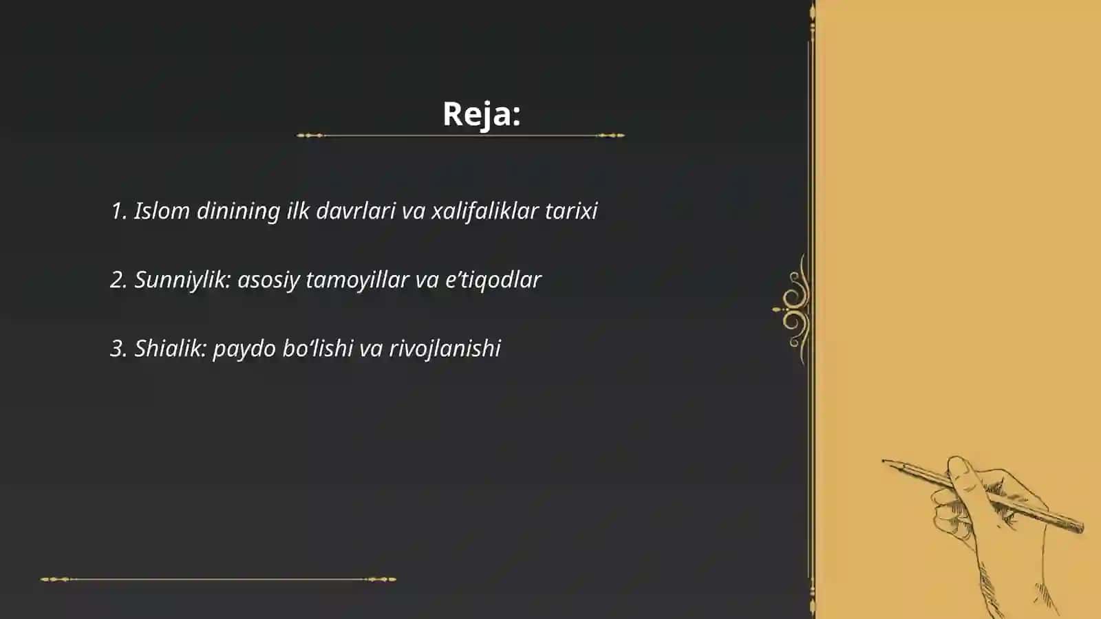 Islom dinida Shialik va Sunniylik vs 2