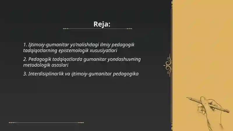 Ijtimoiy-gumanitar yoʻnalishdagi ilmiy pedagogik tadqiqotlarning xususiyatlari 2