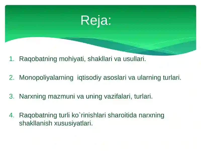 Raqobatkurashining shakllari va usullari 2