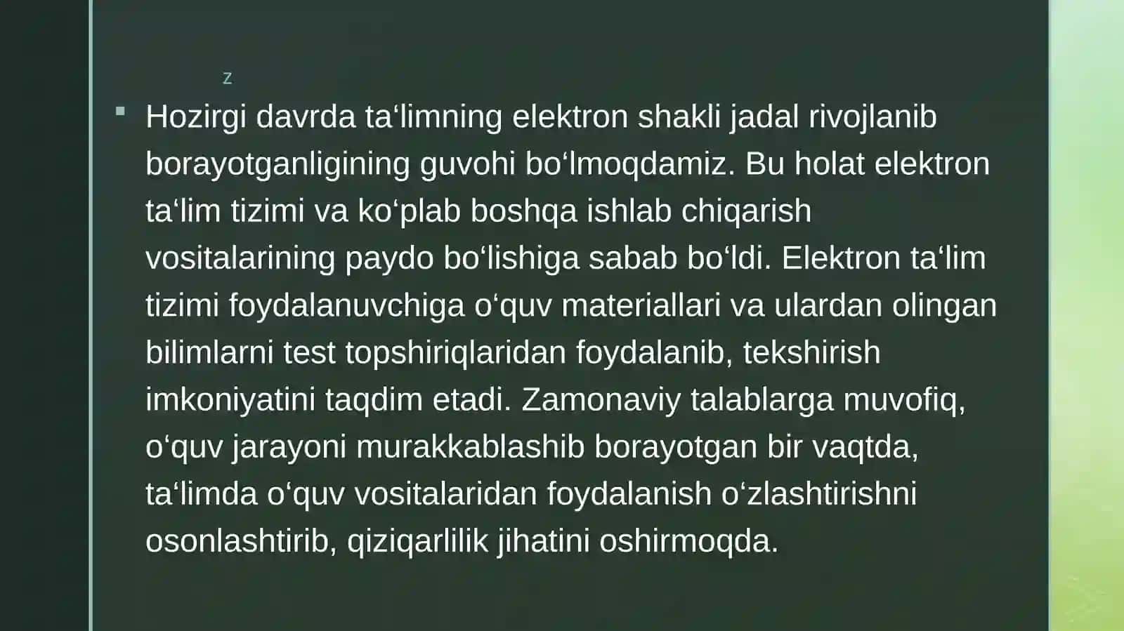 Elektronta’lim bozori rivojlanishi va ta’lim platformasi 2