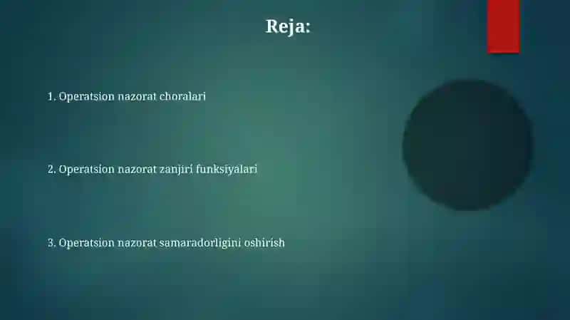 Operativ tok manbalari va operativ tok zanjirining vazifasi 2
