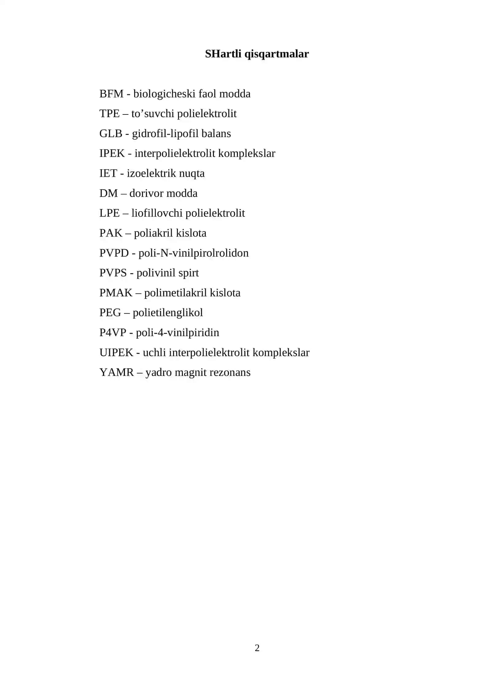 Pоlimеr kоmplеkslаrni kаtаlitik xоssаlаrini o’rgаnish 2