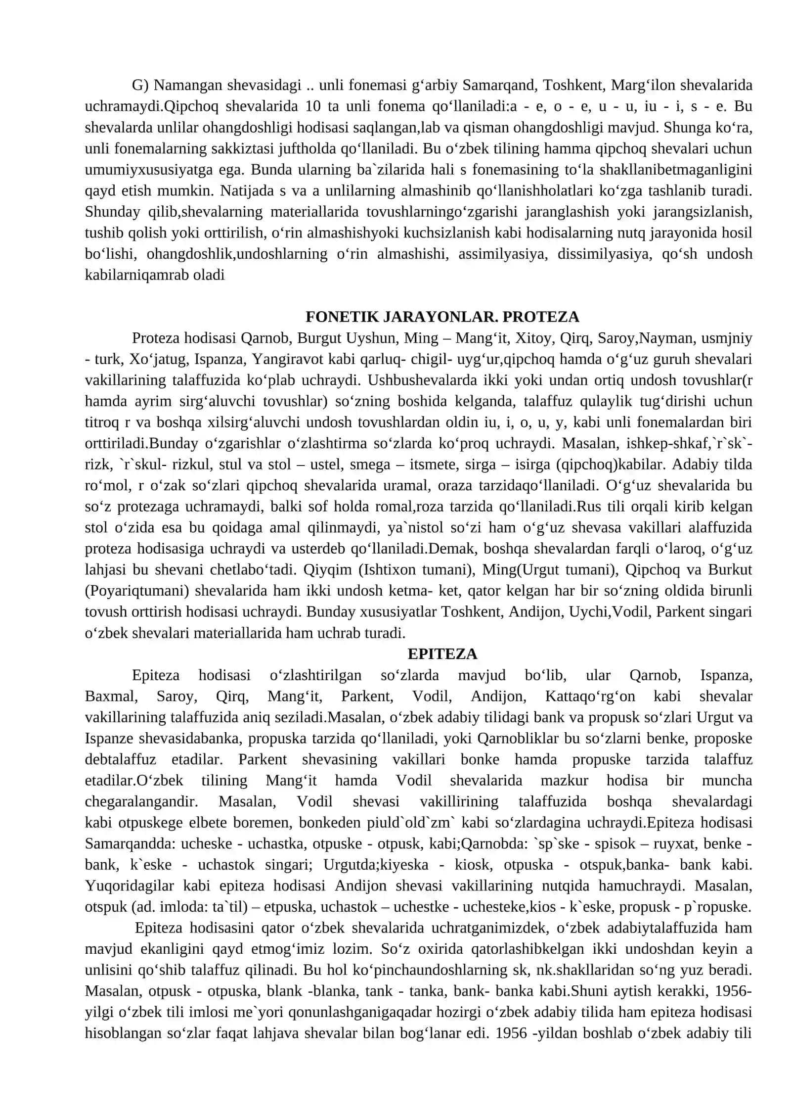 Shevalardagi fonetik jarayonlar 2