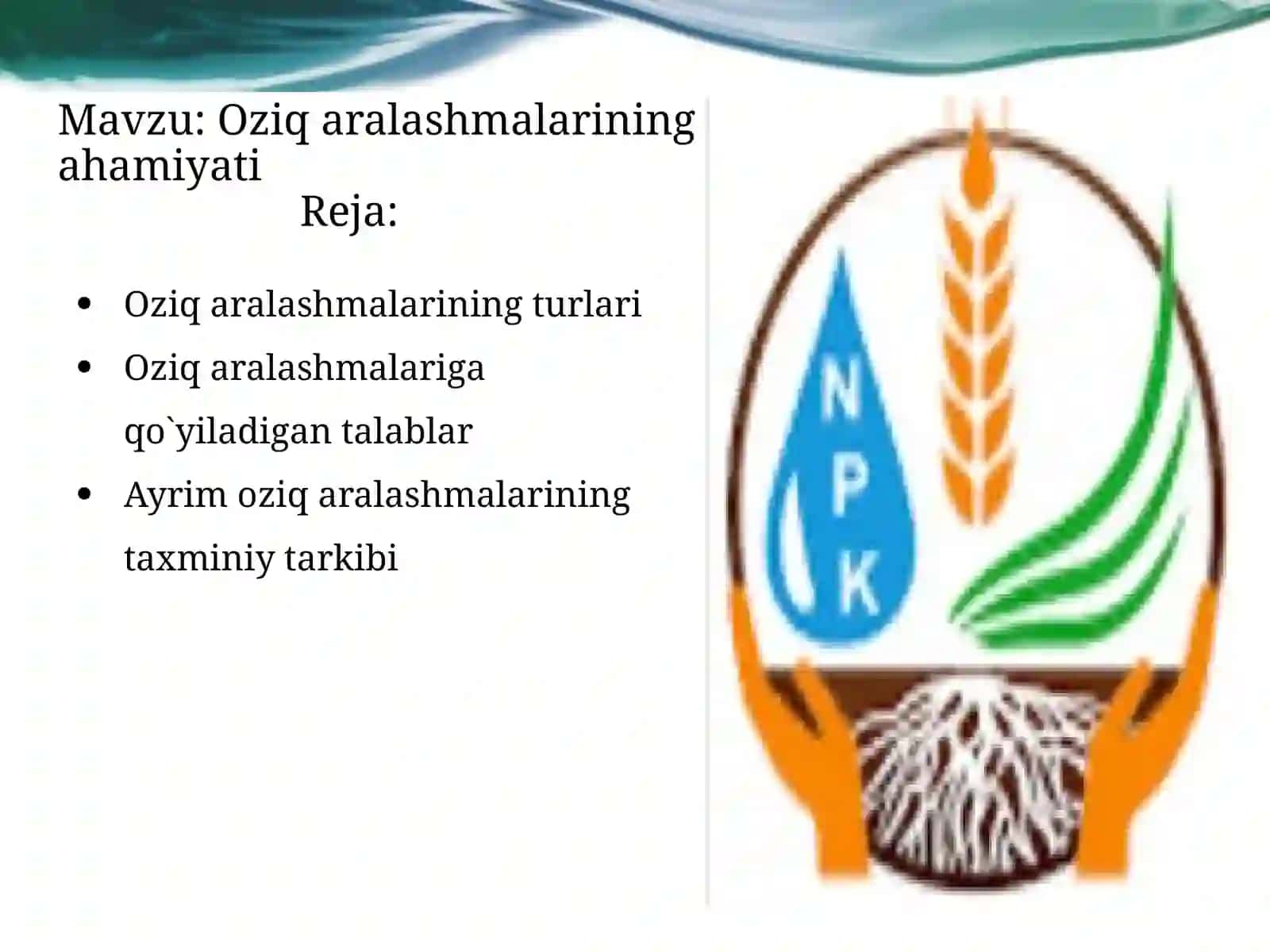 Oziqaralashmalarining ahmiyati 2
