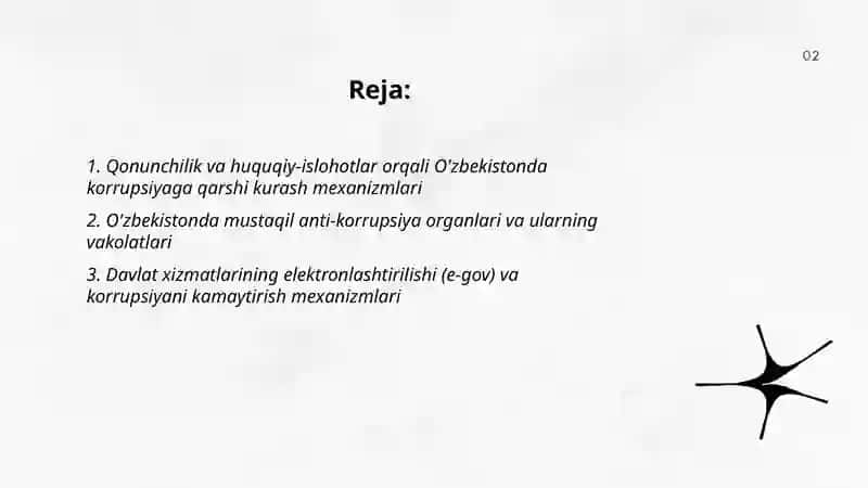 O'zbekistonda korrupsiyaga qarshi kurash mexanizmlari 2