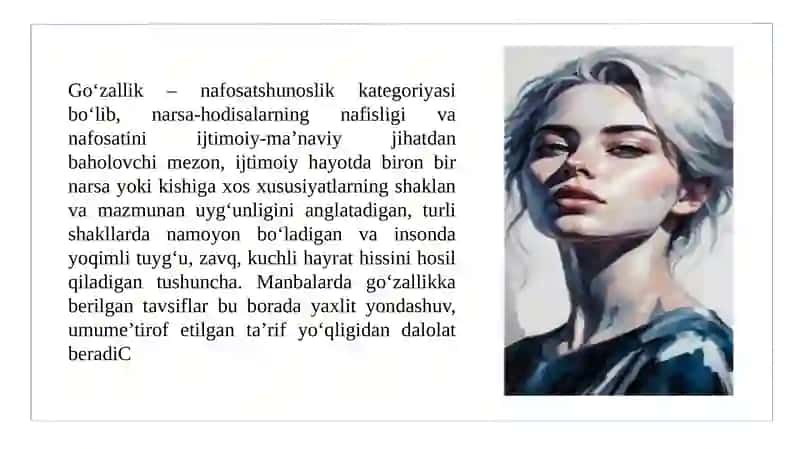 Estetika kategoriyalari .Goʻzallik va xunuklik 2