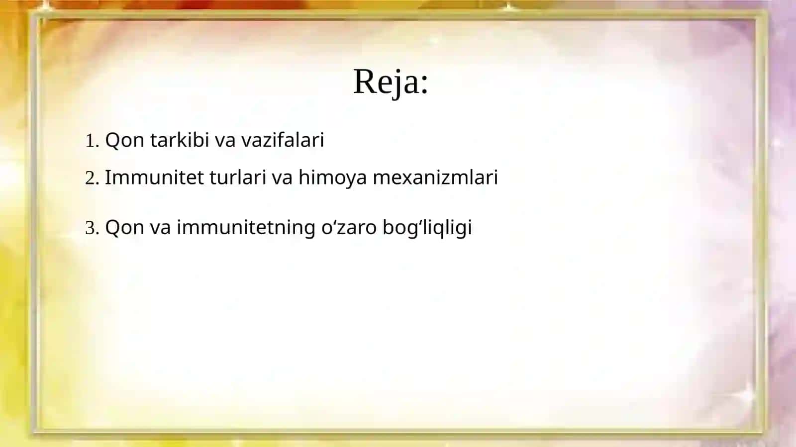 Qon va Immunetetning o‘zaro bog‘liqligi 2