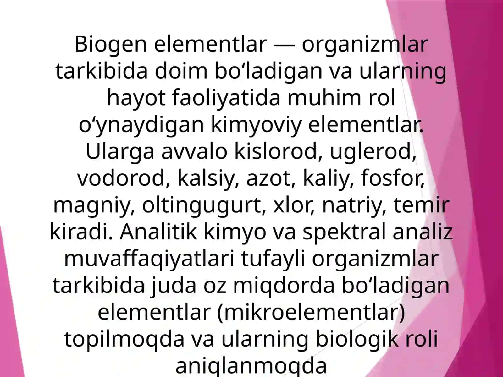 BIOGEN ELEMENTLAR KONSENTRATSIYASI OʻZGARISHI BILAN KELIB CHIQADIGAN KASSALIKLAR 2