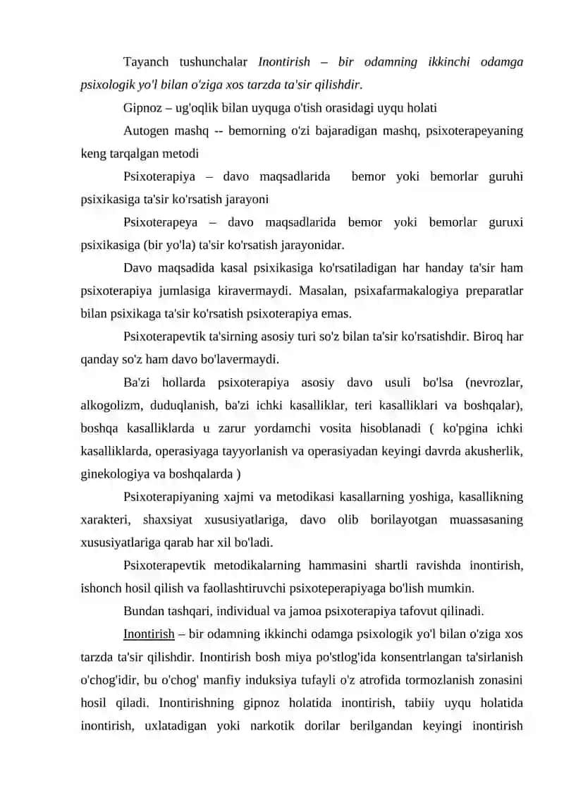 Psixoterapiya va psixoterapevtik guruh tushunchalari 2