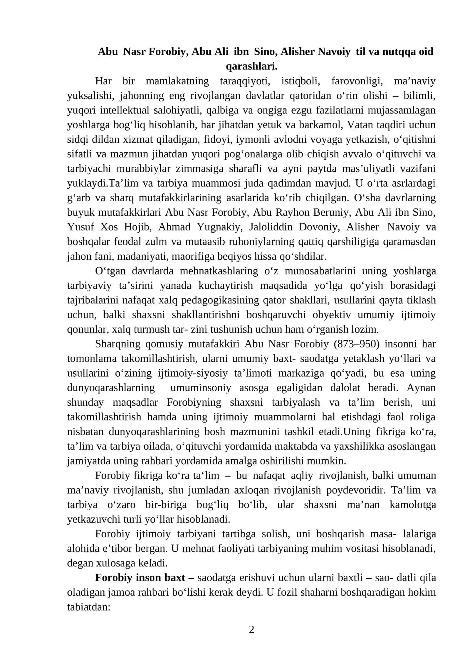 Pedagogika kasbi haqida sharq va g'arb olimlarining qonuniyatlaridan foydalanish 2