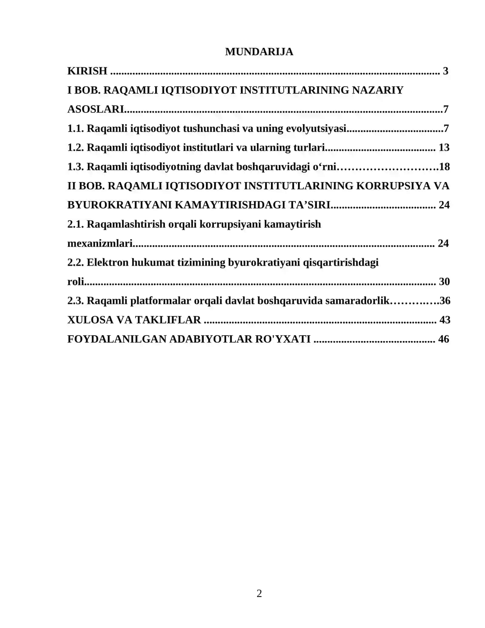 Raqamli iqtisodiyot institutlari korrupsiya va byurokratiya darajasini    kamaytirishga  qanday hissa qo’shadi? 2