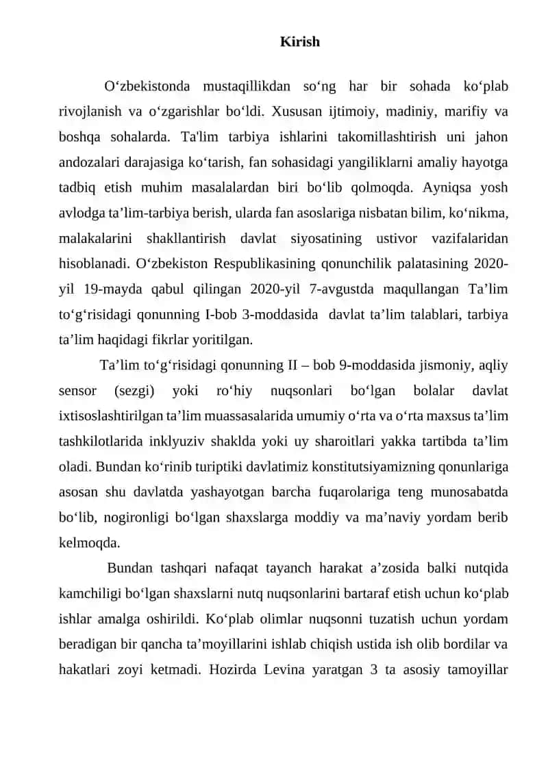 Nutq buzilishlarini bartaraf etish tasnifi 2