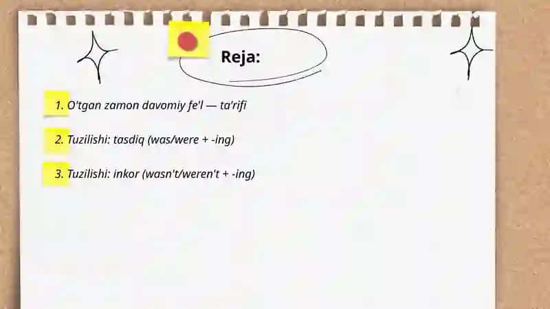 Past continuous tense 2