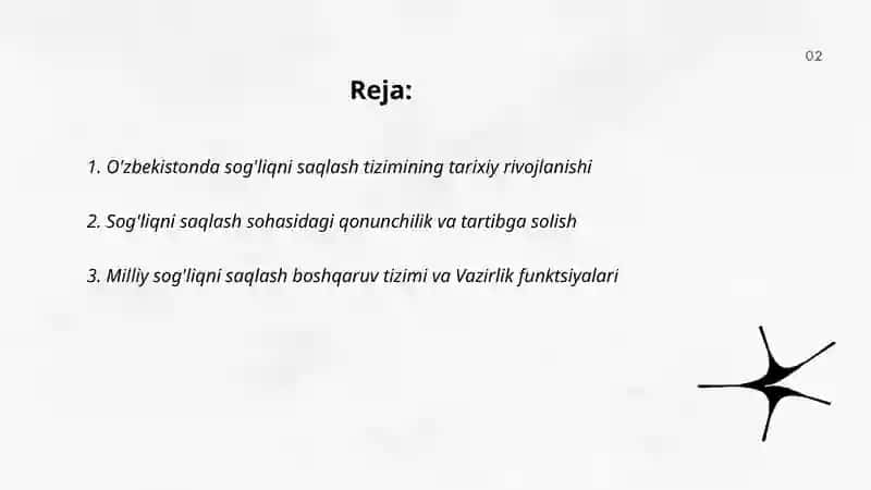 O'zbekistonda sog'liqni saqlash tizimining tashkil etilishi 2