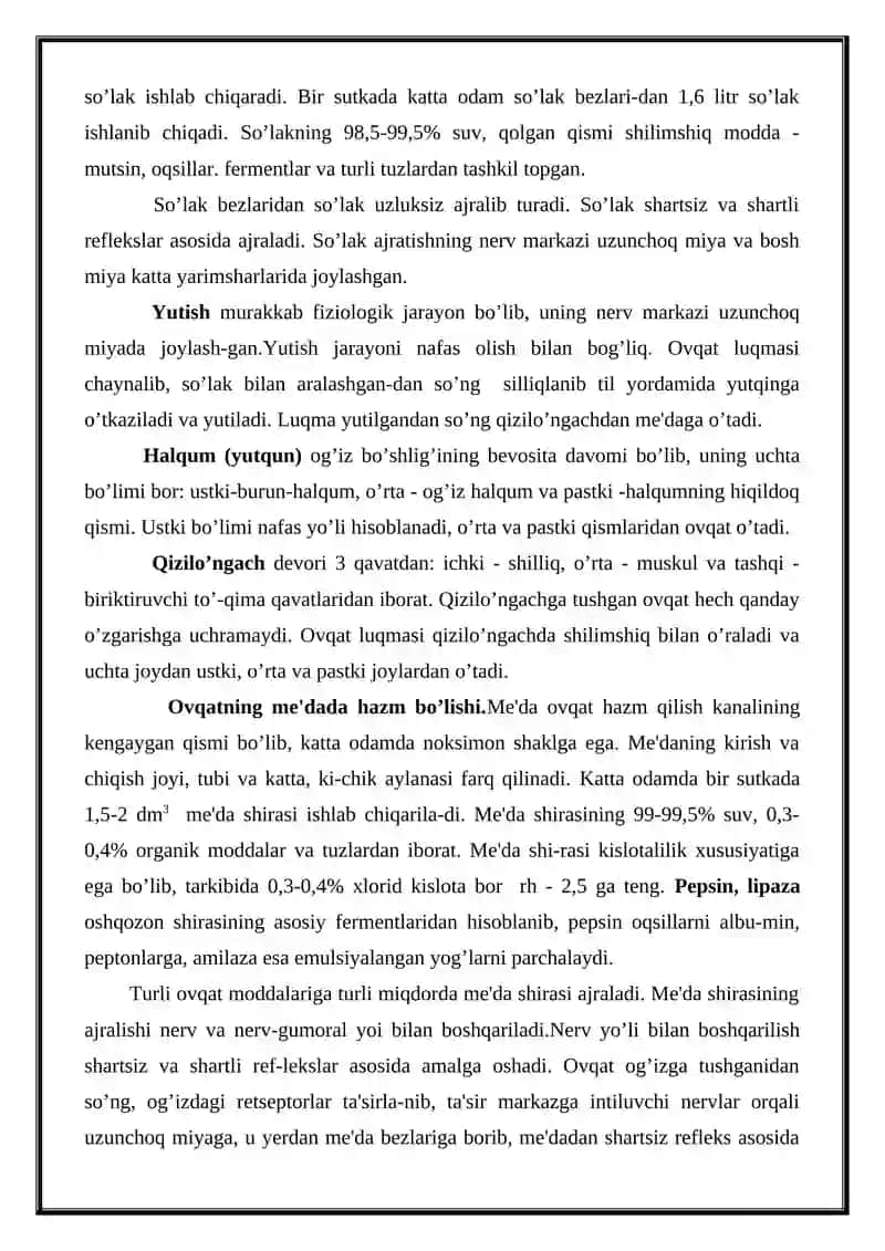 Hazm qilish tizimi patologik fiziologiyasi 2
