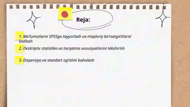 SPSSda miqdoriy ko‘rsatgichlar orasidagi statistik bog‘liqlikni aniqlash 2