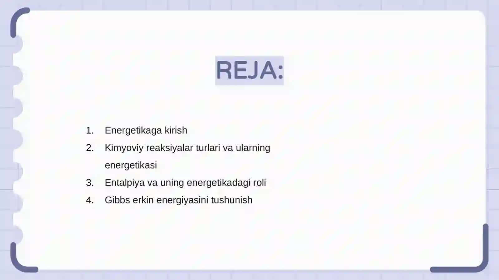 Kimyoviy jarayonlar energetikasi 2
